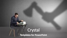  Presentation with shadow - Audience pleasing slides consisting of whos boss - shadow threatening hard worker man backdrop and a gray colored foreground