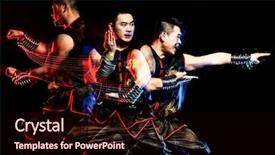  Presentation with chinese paintings - Presentation featuring whushu chinese boxing kung fu background and a wine colored foreground