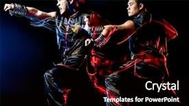  Presentation with chinese paintings - Presentation consisting of whushu chinese boxing kung fu background and a black colored foreground