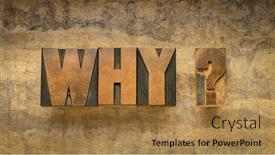  Presentation with curiosity - Beautiful PPT theme featuring why-question-in-vintage-letterpress backdrop and a coral colored foreground