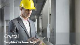  Presentation with architect - Amazing presentation theme having wi fi - young male architect using tablet backdrop and a gray colored foreground