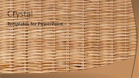  Presentation with woven - Theme with wick-woven-basket-texture-background background and a coral colored foreground
