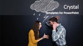  Presentation with crazy - Colorful slide deck enhanced with wicked - crazy young couple standing backdrop and a dark gray colored foreground