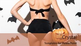  Presentation with cat party - Amazing PPT layouts having wicked - cropped back view photo backdrop and a coral colored foreground