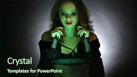  Presentation with spooky halloween graveyard dark - PPT theme having wicked - halloween on dark background background and a wine colored foreground