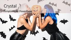  Presentation with two black women - Beautiful PPT layouts featuring wicked - picture of two emotional young backdrop and a soft green colored foreground