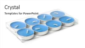  Presentation with white candles - Beautiful presentation theme featuring wicked - plastic pack of tealight candles backdrop and a white colored foreground