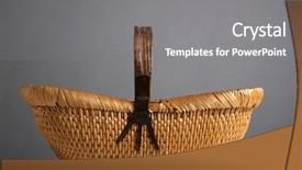  Presentation with history empty tomb of jesus - Colorful PPT theme enhanced with mand - wicker basket empty backdrop and a gray colored foreground