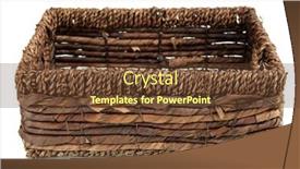  Presentation with wicker - Cool new presentation with wicker basket isolated on white backdrop and a tawny brown colored foreground