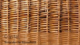  Presentation with wicker - Beautiful slide deck featuring wicker-basket-pattern-and-texture backdrop and a red colored foreground