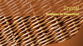  Presentation with wicker - PPT theme with wicker-basket-pattern-and-texture background and a tawny brown colored foreground