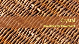  Presentation with wicker - PPT theme featuring wicker-basket-pattern-and-texture background and a red colored foreground