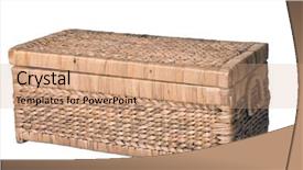  Presentation with wicker - Colorful PPT theme enhanced with wicker basket backdrop and a coral colored foreground