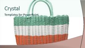  Presentation with wicker - Beautiful presentation featuring wicker basket backdrop and a cool aqua colored foreground