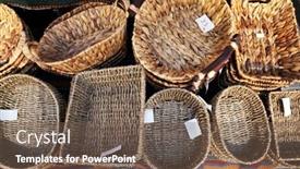  Presentation with wicker - Presentation consisting of wicker-baskets-at-the-street background and a violet colored foreground
