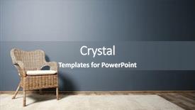  Presentation with dark grey - Audience pleasing PPT theme consisting of wicker chair on dark grey wall background backdrop and a gray colored foreground