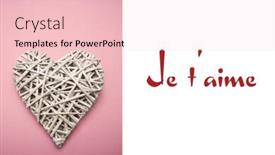  Presentation with ornament - Amazing theme having wicker heart ornament against valentines love hearts backdrop and a lemonade colored foreground