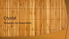  Presentation with wood texture - Amazing PPT theme having wicker texture bamboo wood background backdrop and a gold colored foreground