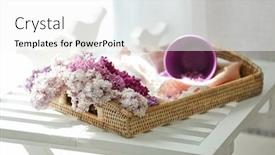  Presentation with wicker - Theme featuring wicker-tray-with-beautiful-lilac background and a white colored foreground