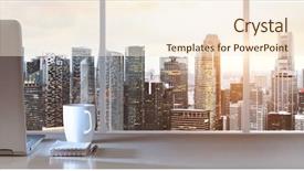  Presentation with wide - Amazing PPT layouts having wide - laptop on table in office backdrop and a cream colored foreground