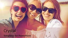  Presentation with selfie - Audience pleasing PPT layouts consisting of wide angle - summer vacation holidays travel backdrop and a violet colored foreground