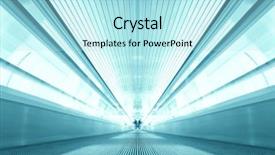  Presentation with moving - Cool new presentation with wide angle - symmetric moving blue escalator inside backdrop and a arctic colored foreground