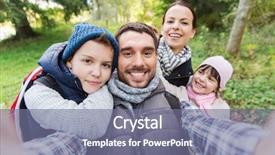  Presentation with tourism selfie - Slides consisting of wide angle - technology travel tourism hike background and a gray colored foreground