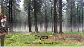  Presentation with hike forest - Cool new presentation theme with wide angle - young couple wearing backpacks backdrop and a mint green colored foreground