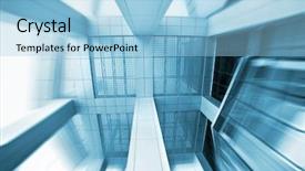  Presentation with architecture construction - Beautiful PPT theme featuring wide angle construction abstract architecture backdrop and a light blue colored foreground
