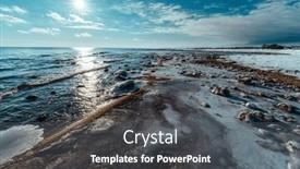  Presentation with wide - Slide deck featuring wide-angle-landscape-of-winter background and a dark gray colored foreground