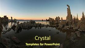  Presentation with wide - Theme consisting of wide-angle-mono-lake-tufas background and a wine colored foreground