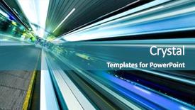  Presentation with maglev train high speed way - Cool new theme with dahlia flower in the garden among the leaves backdrop and a gray colored foreground.