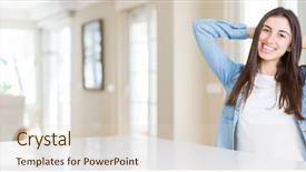  Presentation with wide - Presentation design with wide angle picture of beautiful background and a lemonade colored foreground