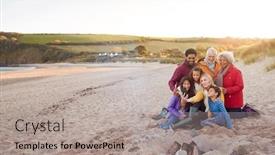  Presentation with winter family - Slide deck enhanced with wide-angle-shot-of-multi background and a light gray colored foreground
