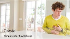  Presentation with fashion show on mental illness - Slide set having wide angle shot of young background and a lemonade colored foreground