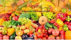  Presentation with top view - Colorful theme enhanced with wide-background-made-of-vegetables backdrop and a gold colored foreground