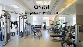  Presentation with equipment - Slides featuring wide body - empty modern gym with fitness background and a light gray colored foreground