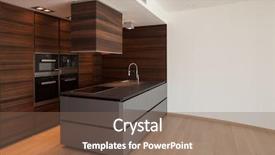  Presentation with kitchen appliance - Slide deck featuring wide brown kitchen electrical modern background and a  colored foreground