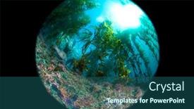  Presentation with blue water - Presentation theme consisting of wide-circular-fisheye-perspective background and a ocean colored foreground