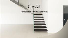  Presentation with house roof and roofing business - Colorful slide deck enhanced with wide empty living room interior backdrop and a sky blue colored foreground