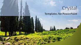  Presentation with tall - Beautiful PPT layouts featuring wide-green-meadow-with-lush backdrop and a light blue colored foreground