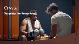  Presentation with wide - Theme consisting of wide-horizontal-shot-of-strong background and a tawny brown colored foreground