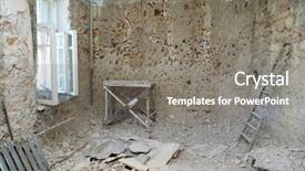  Presentation with element - Audience pleasing slides consisting of wide ladder - repair in room element backdrop and a gray colored foreground