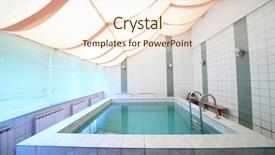  Presentation with carpet tiles design - PPT layouts with wide ladder - small indoor pool with tiles background and a lemonade colored foreground