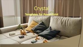  Presentation with modern color - PPT layouts enhanced with wide-leather-couch-of-delicate background and a violet colored foreground