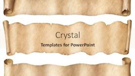  Presentation with scrolls - Cool new PPT theme with wide-parchment-scrolls-or-old backdrop and a lemonade colored foreground