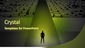  Presentation with mazes - Presentation theme having wide road between dark maze background and a tawny brown colored foreground