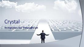  Presentation with mazes - PPT layouts with wide road between maze background and a sky blue colored foreground