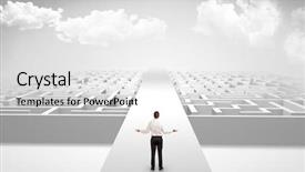  Presentation with mazes - Audience pleasing slide deck consisting of wide road between maze backdrop and a light gray colored foreground