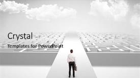  Presentation with mazes - Beautiful presentation theme featuring wide road between maze backdrop and a white colored foreground